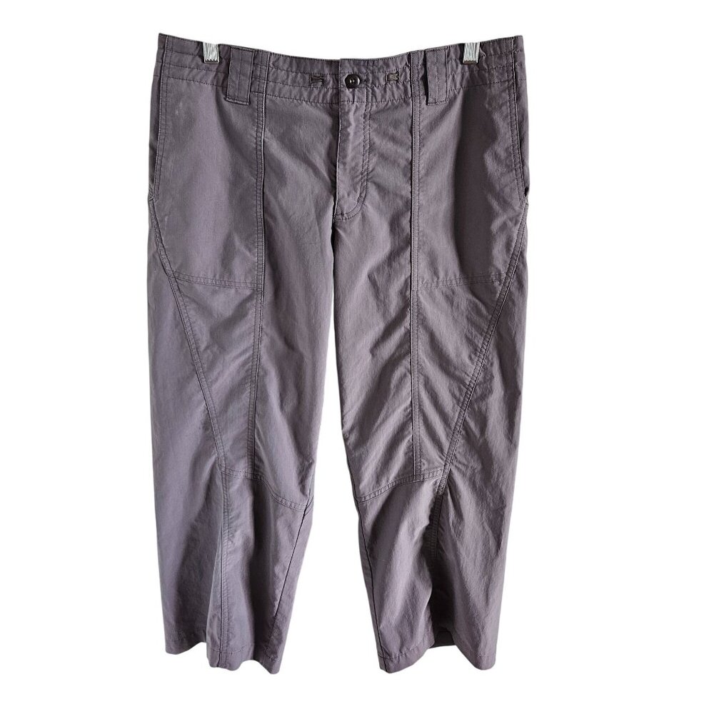 Patagonia Woman SZ 12 Taupe Colored Cropped Hiking Pants Outdoors Casual Nature